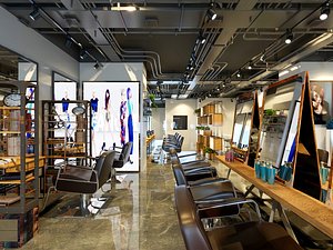 3D Barber shop  hair salon  hairdressing model