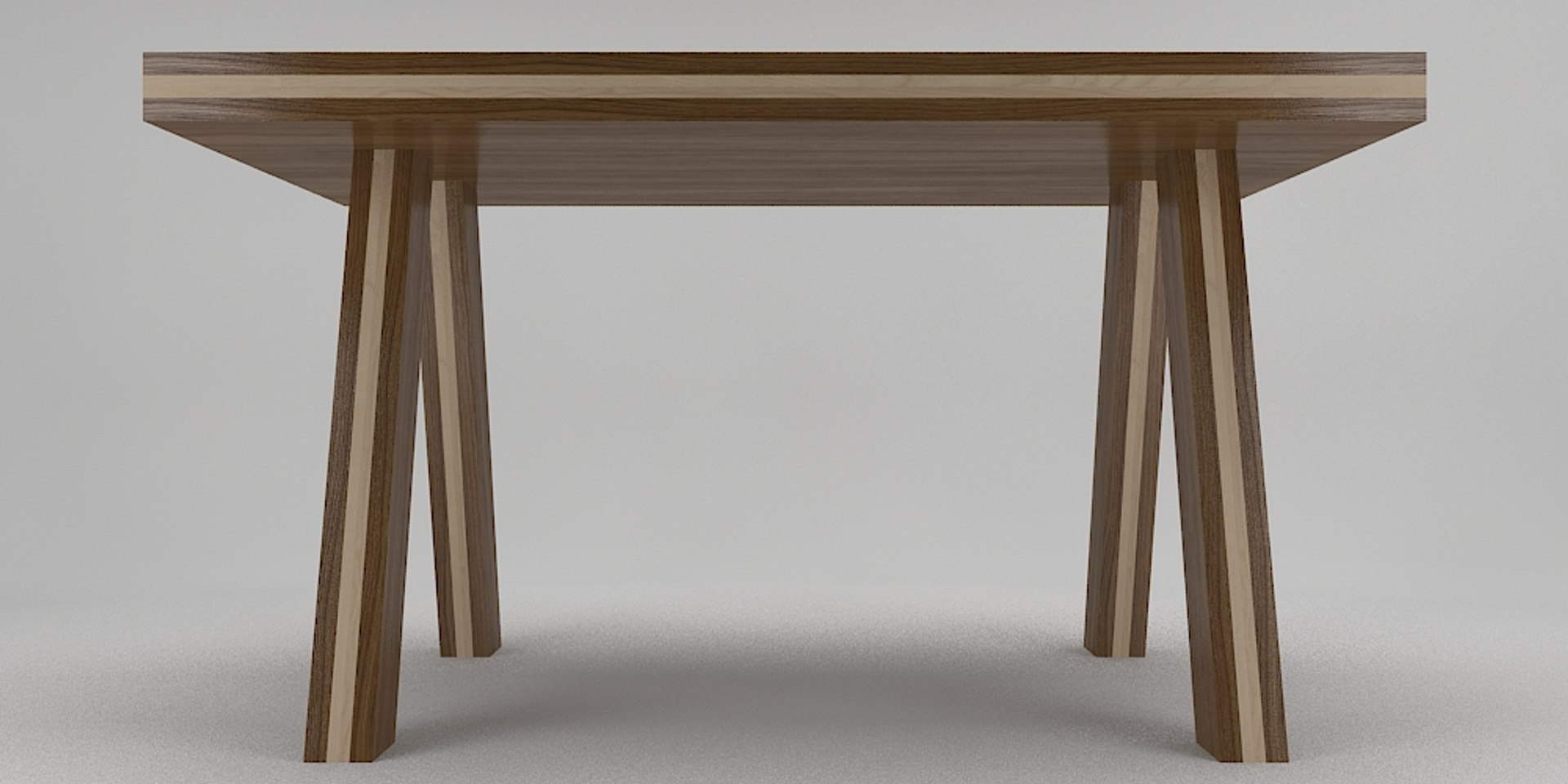 3d model wood dining table