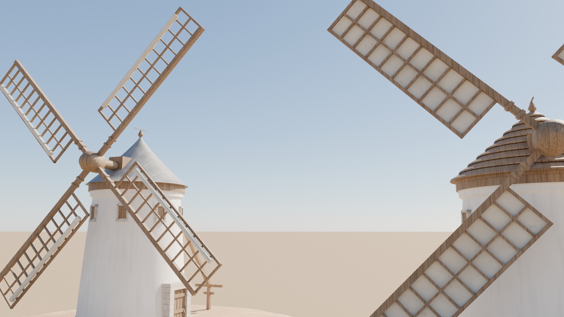 La Mancha Windmills Kit - 3 Spanish Windmills with Separate Sails and Hill - 4K PBR model https://p.turbosquid.com/ts-thumb/QD/CepH1d/2q/molinos_de_la_mancha_windmill_kit_09_aspas/jpg/1791643702/1920x1080/fit_q87/022a383384c56cf492c3f4dd6423f25db15fb58f/molinos_de_la_mancha_windmill_kit_09_aspas.jpg