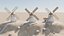 La Mancha Windmills Kit - 3 Spanish Windmills with Separate Sails and Hill - 4K PBR
