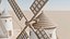 La Mancha Windmills Kit - 3 Spanish Windmills with Separate Sails and Hill - 4K PBR