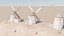 La Mancha Windmills Kit - 3 Spanish Windmills with Separate Sails and Hill - 4K PBR
