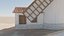 La Mancha Windmills Kit - 3 Spanish Windmills with Separate Sails and Hill - 4K PBR