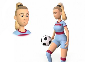 girl football player
