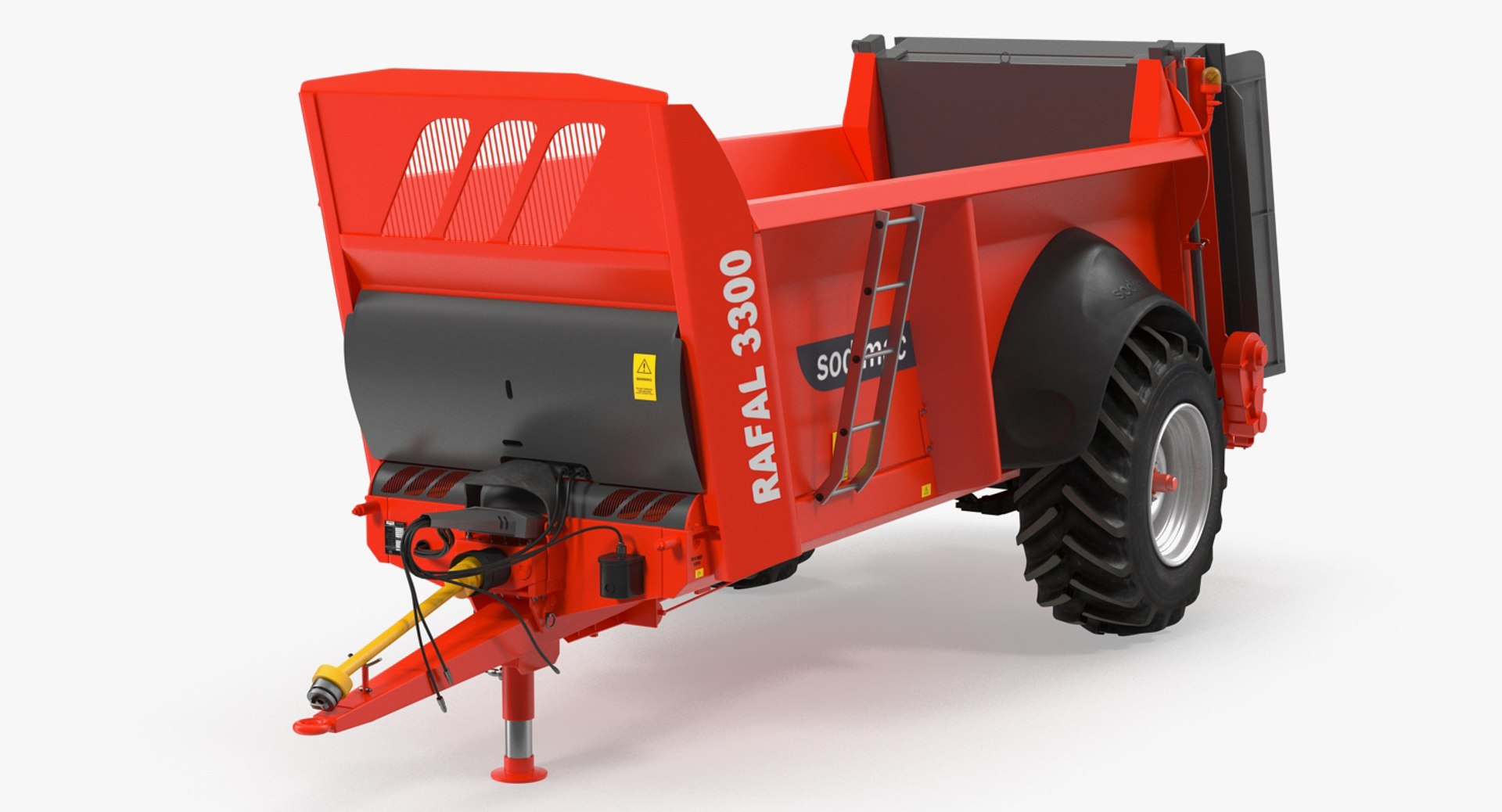 Manure Spreader Sodimac Rafal 3300 Rigged 3D model preview