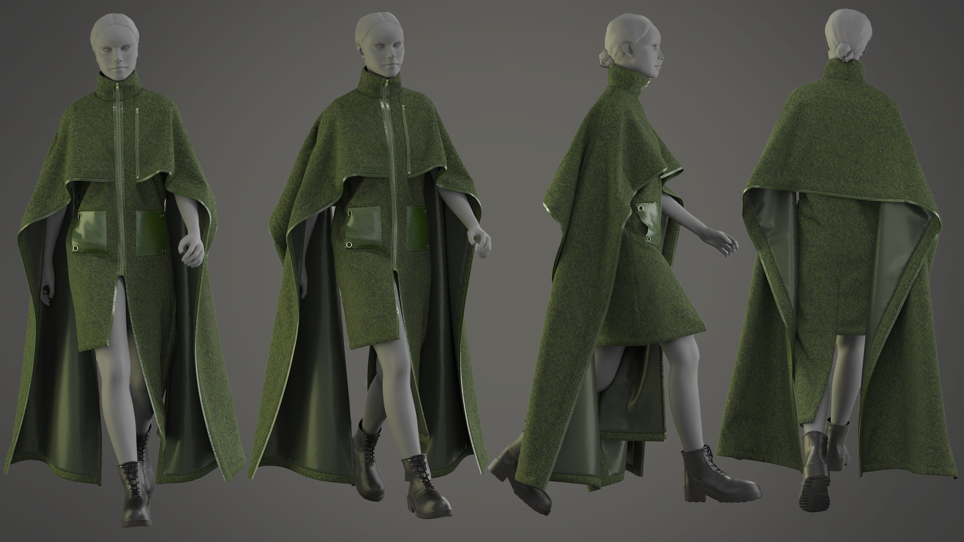 3D Cape Coat Model - TurboSquid 2331418