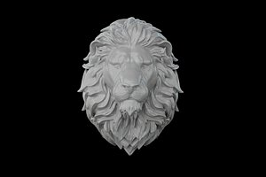 3D Lion Head Sculpture Printable