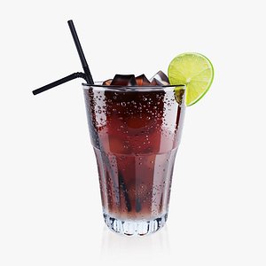 refreshing cola cocktail 3D model