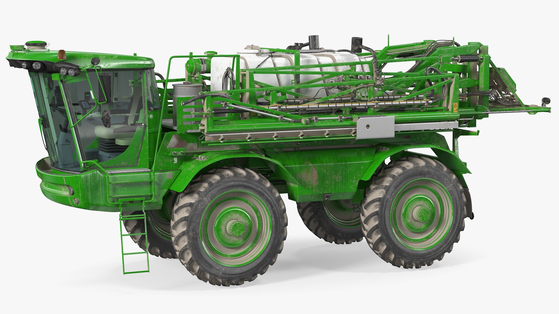 Self Propelled Crop Sprayer Dirty Rigged 3D model preview