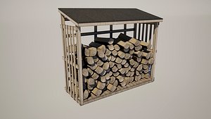 Firewood Shelter 3D