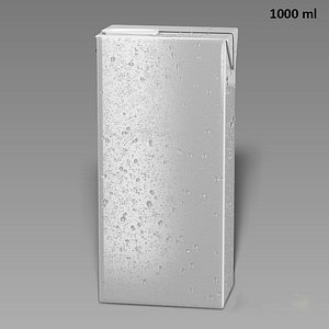 drink box slim 1000ml 3d model