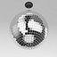 Low-Poly PBR Disco Ball with Motor  Chain Assembly