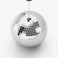 Low-Poly PBR Disco Ball with Motor  Chain Assembly