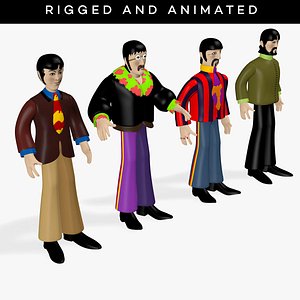 Beatles dolls 3D model