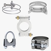 Complete Hose Clamp Solution: 5 Essential 3D Models — Power, Exaust, Spring, Wire &amp; High-Pressure Double-Bolt.