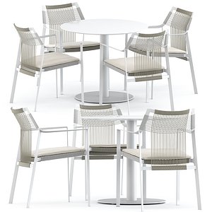 3D Nodi armchair and T-Ttable dining table model