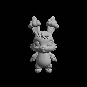 Thunder Bunny 3D Print Model Fantasy Character