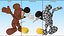 3D Disney Characters Collection model