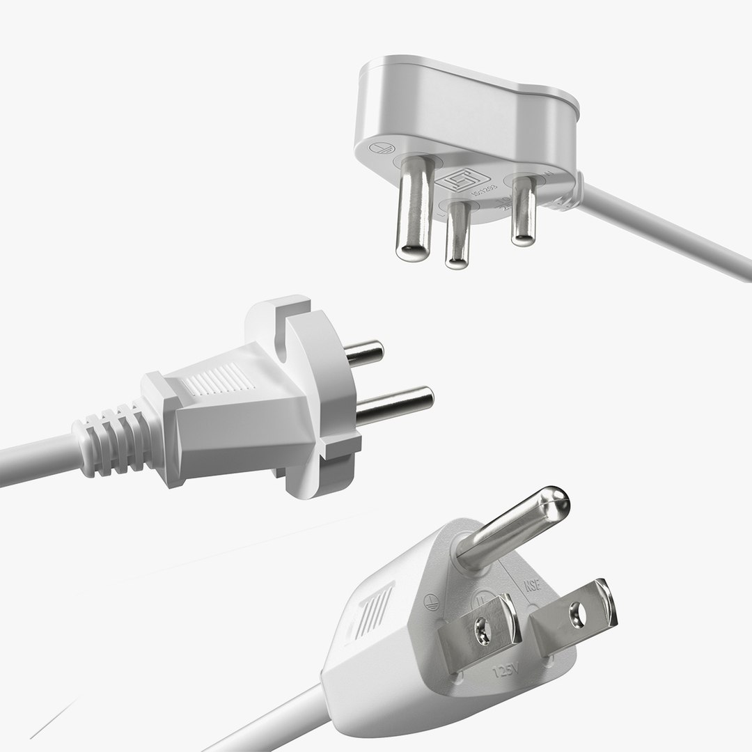 Electric Plugs Collection 3D model preview