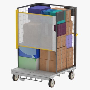Towable Cart Cage Full 3D model