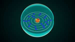 3D Titanium Chemical Element model