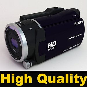 sony handycam hdr-xr550ve video camera 3d model