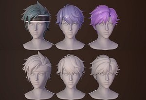man boy Hair style Cartoon hair Low-poly