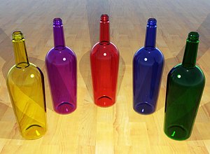 clear glass bottle 3d max