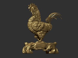 Rooster Sculpture 2 3D model