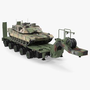 tank transporter m1000 semi-trailer 3D