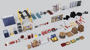 Realistic Warehouse Furniture Mega Pack Collection