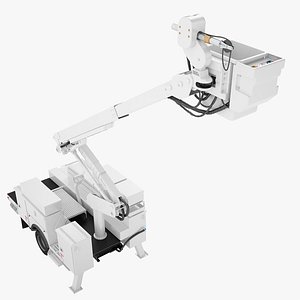 3D model Articulating Bucket Truck Back Part 04