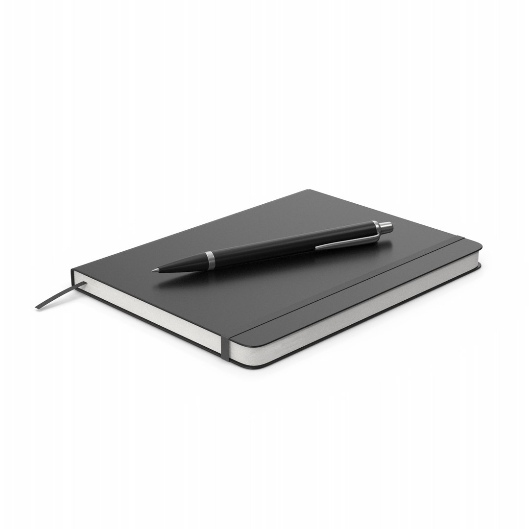 3D Notebook And Pen model - TurboSquid 2161577