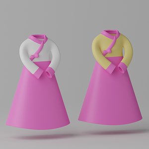 Cartoon Korean Dress Hanbok