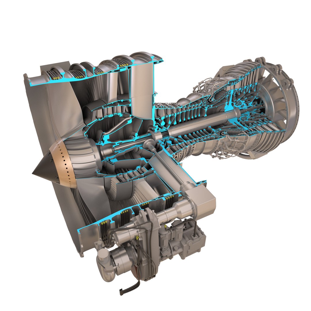 C4d Cfm56-7b Engine Complete Internal