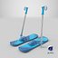 Skis and Poles Stylized