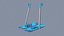 Skis and Poles Stylized