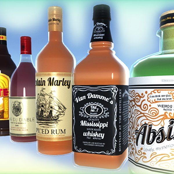 3d model cocktails booze