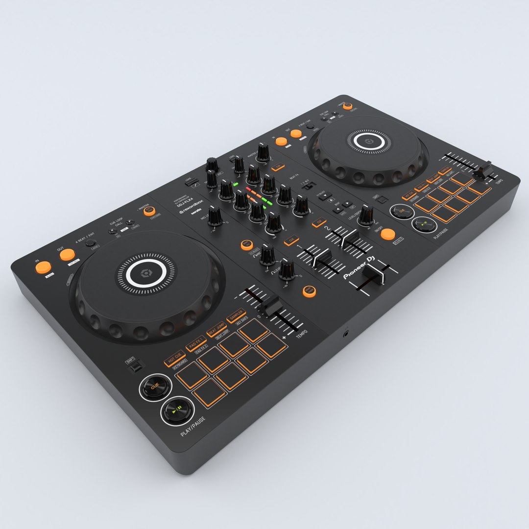 Pioneer DDJ-FLX4 2-channel controller black 3D model - TurboSquid