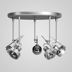 3d model halogen lamp set 34