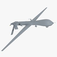 Unmanned Aerial Vehicle Reaper Drone MQ-1 Rigged