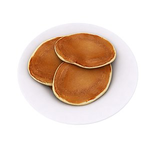 modeled american pancakes 3D model
