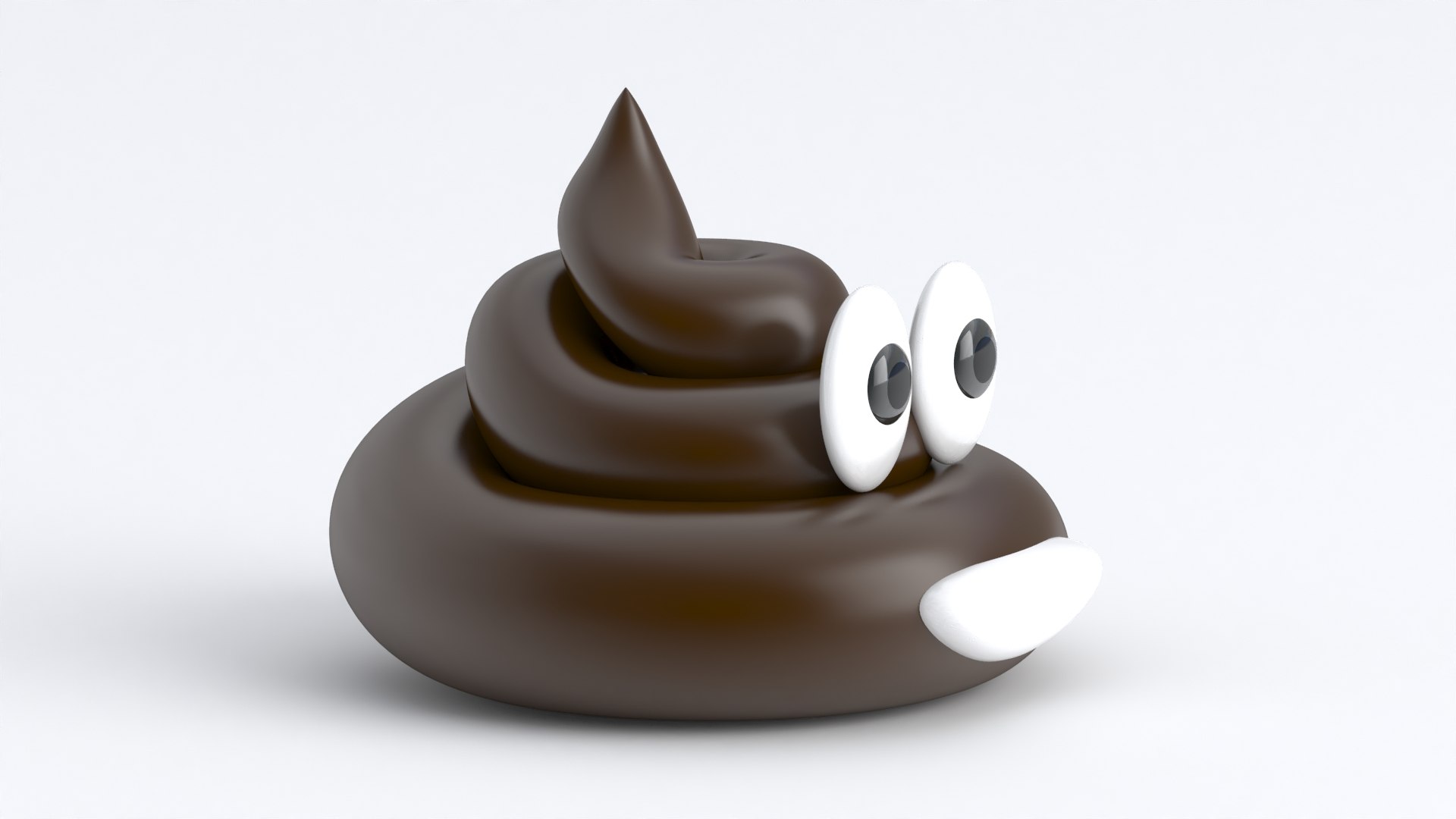 3D The Smiling Poop Dark Brown Model - TurboSquid 2555057