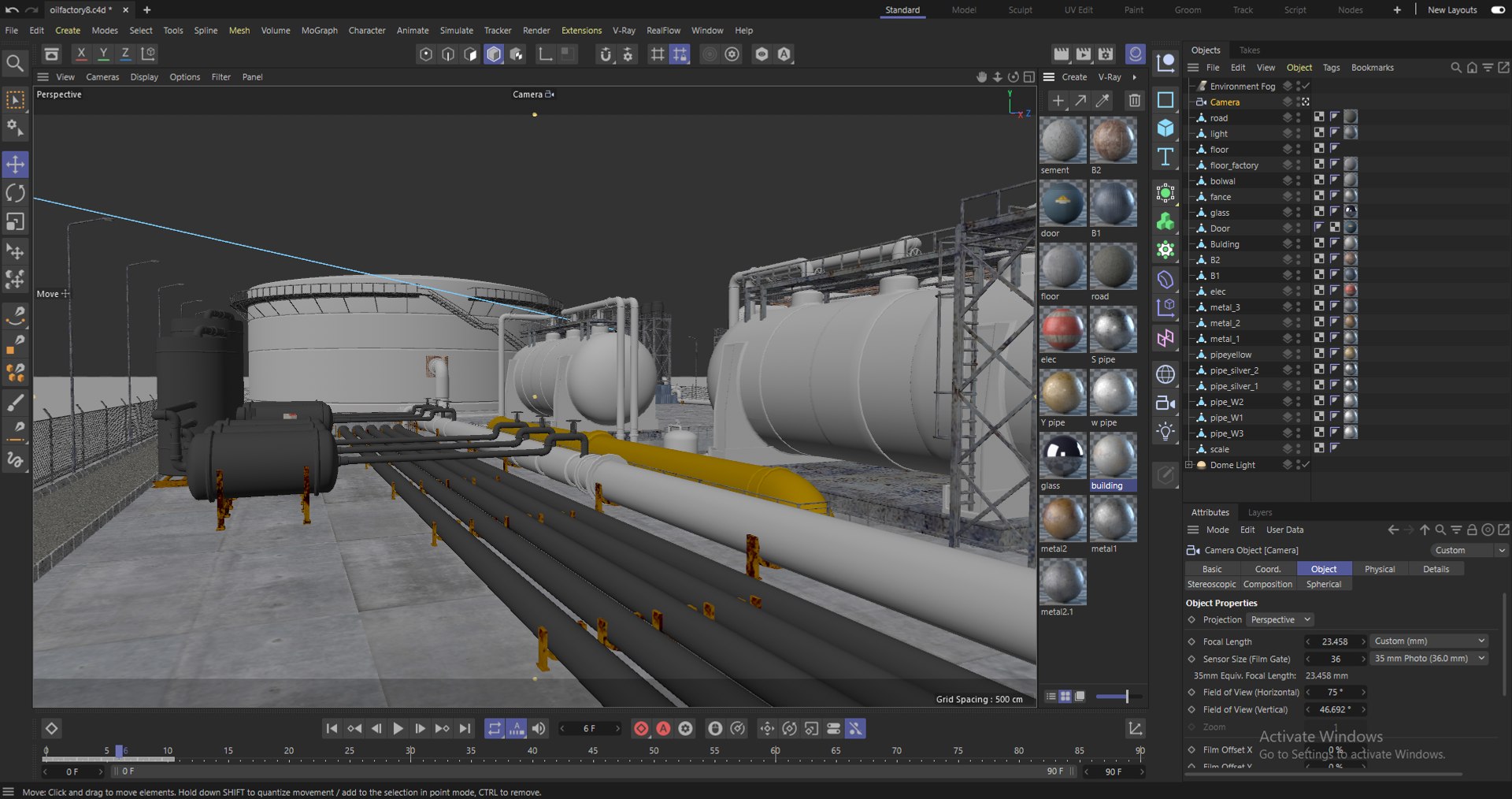 3D Model Oil Factory - TurboSquid 2396383