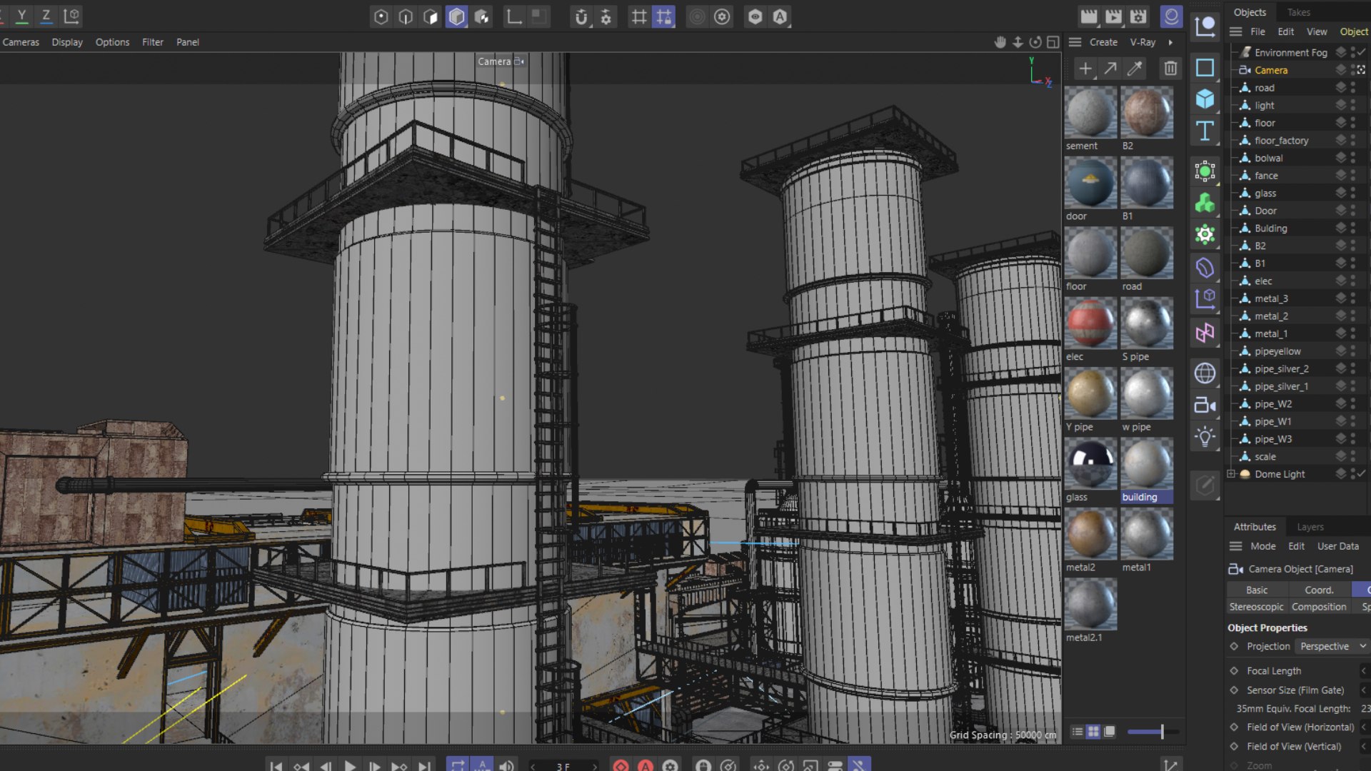 3D Model Oil Factory - TurboSquid 2396383