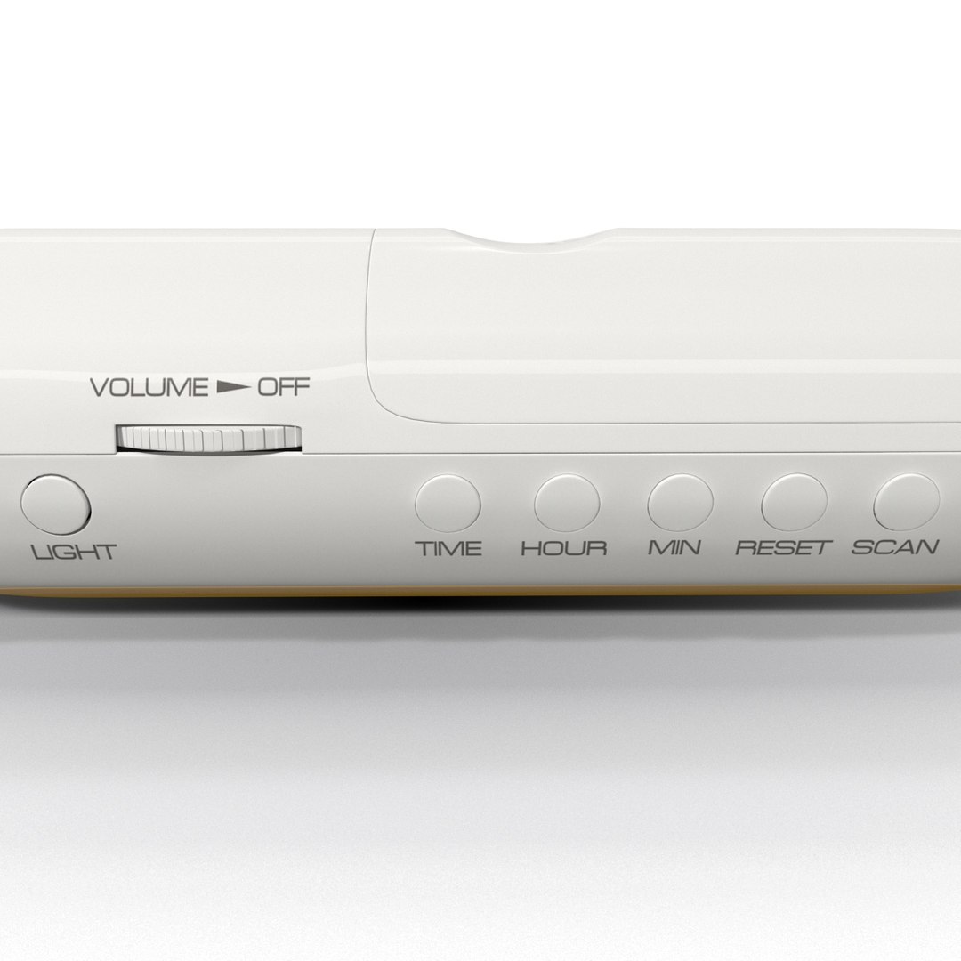 mini fm radio coby 3d model