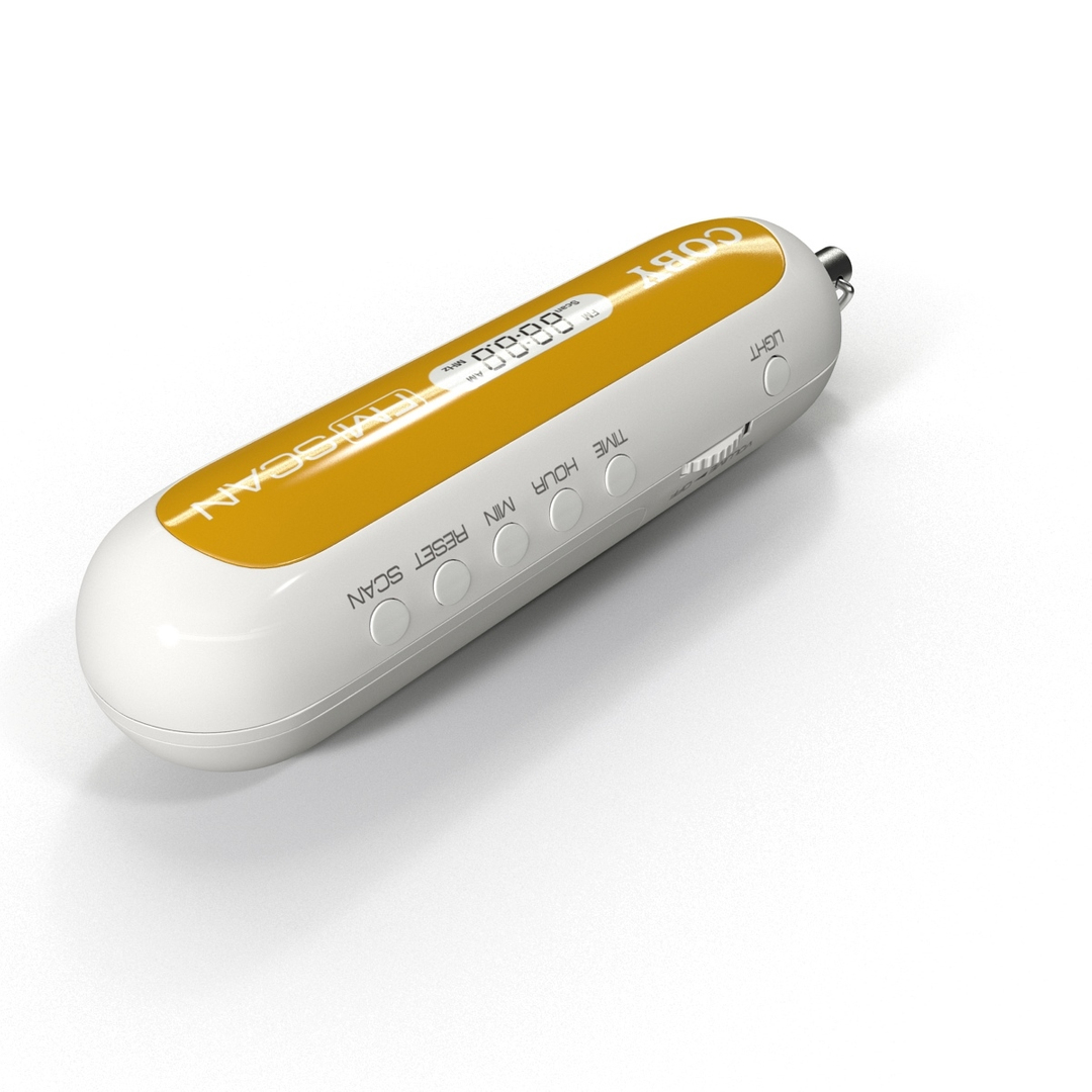 mini fm radio coby 3d model