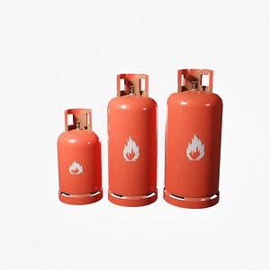 Low - Poly Gas Bottle 3d Model by Nikdox