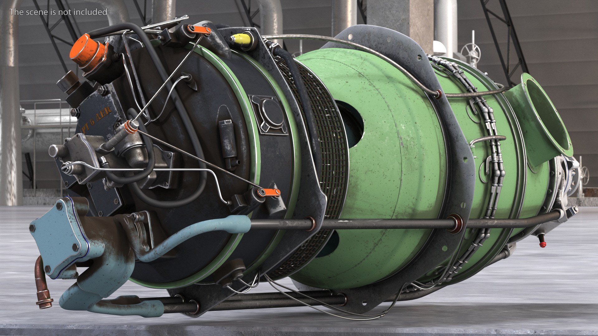 3D Aircraft Engine Pratt and Whitney Canada PT6 - TurboSquid 2079632