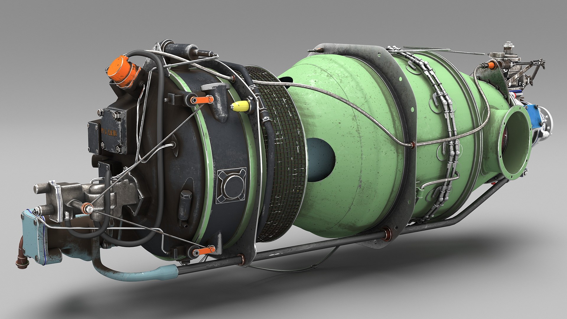 3D Aircraft Engine Pratt and Whitney Canada PT6 - TurboSquid 2079632